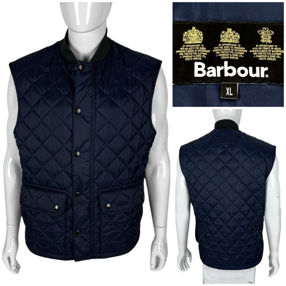 Barbour Navy Quilted Vest